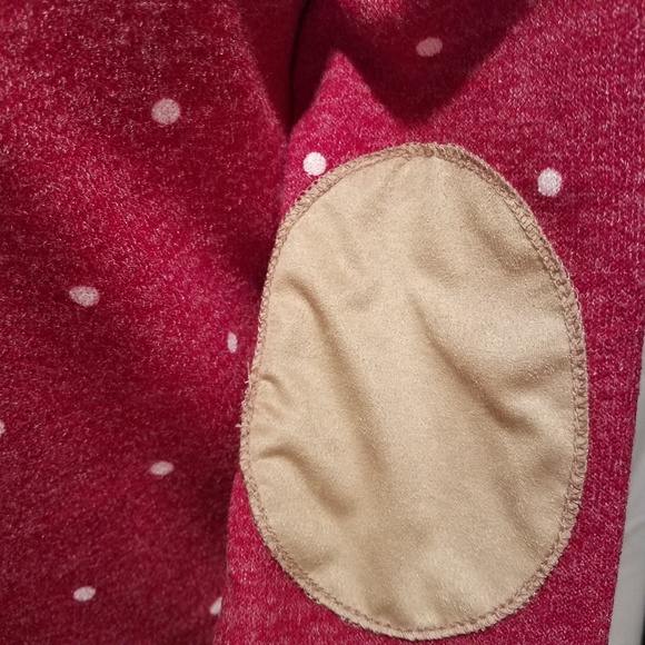 Chris & Carol Burgundy Polka Dot Dress Size M - Picture 4 of 7